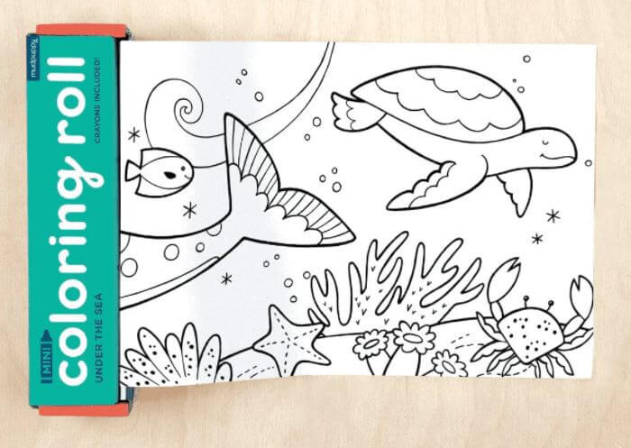 Under The Sea Mini Coloring Roll