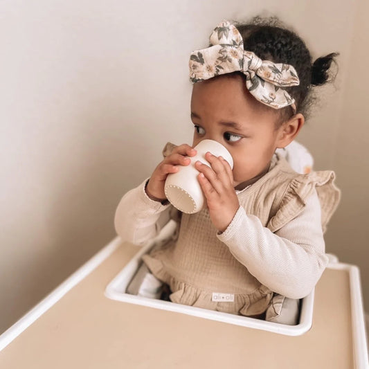 Cream Muslin Ruffle Bib