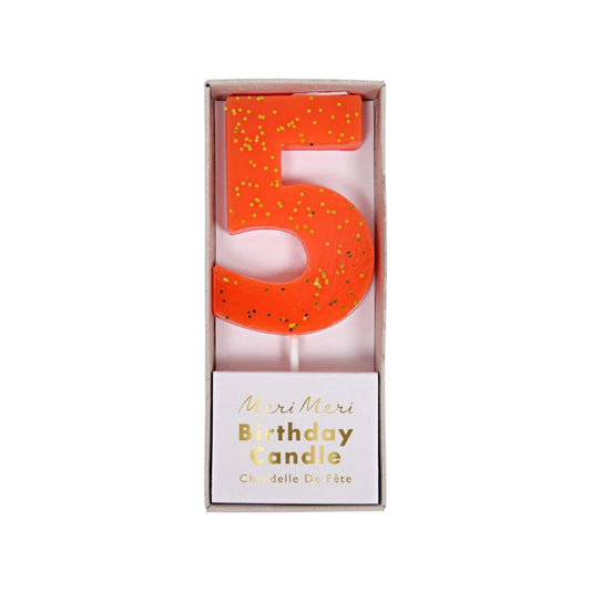 Number "Five" Candle