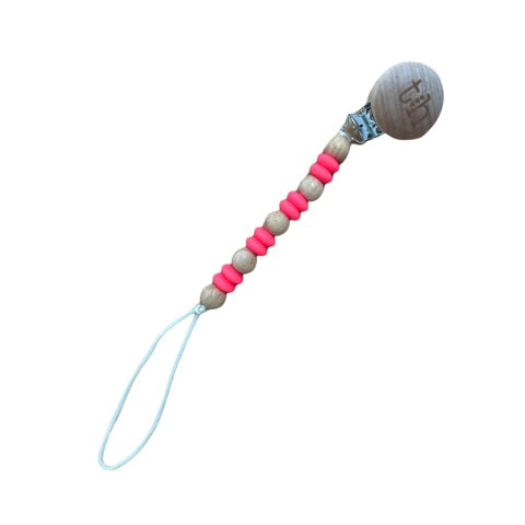 Shocking Pink Ori Pacifier Clip