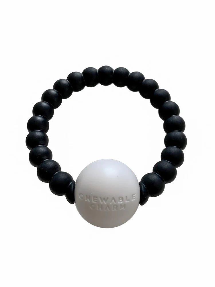 Charming Black Rattle + Teether