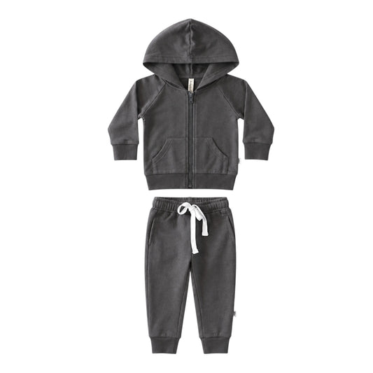 Gray Wash Track Pants