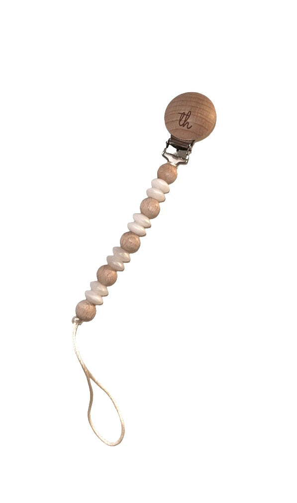 Pearl White Ori Pacifier Clip