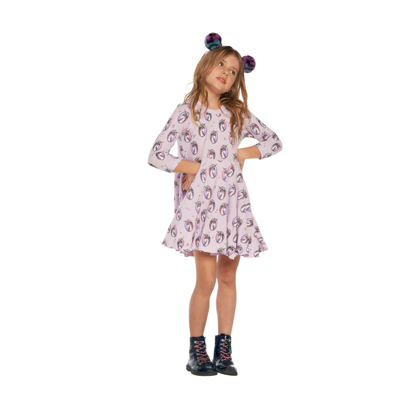 Lilac Unicorn Twirl Dress