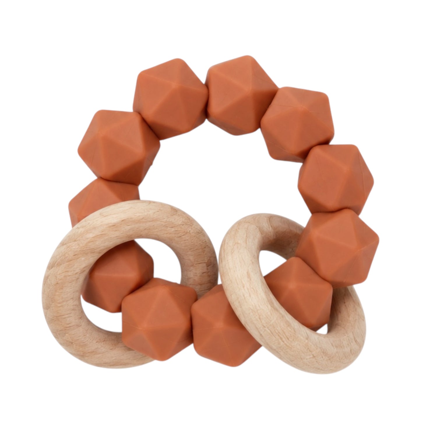 Burnt Orange Abby Rattle Toy