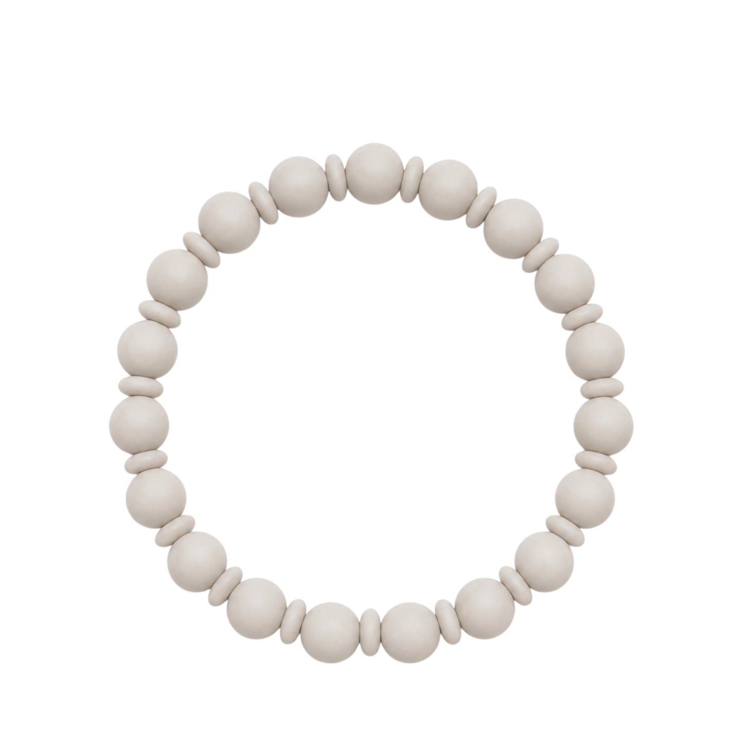 Taupe Silicone Teething Ring Toy