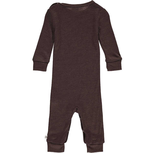 Organic Wool Brown Romper