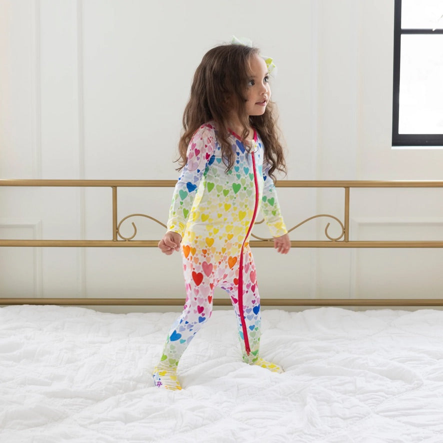 Rainbow Hearts Footie