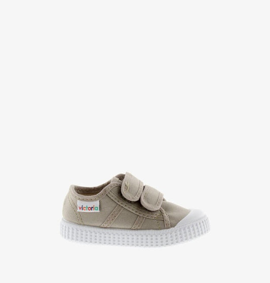 Beige Canvas Strap Sneaker