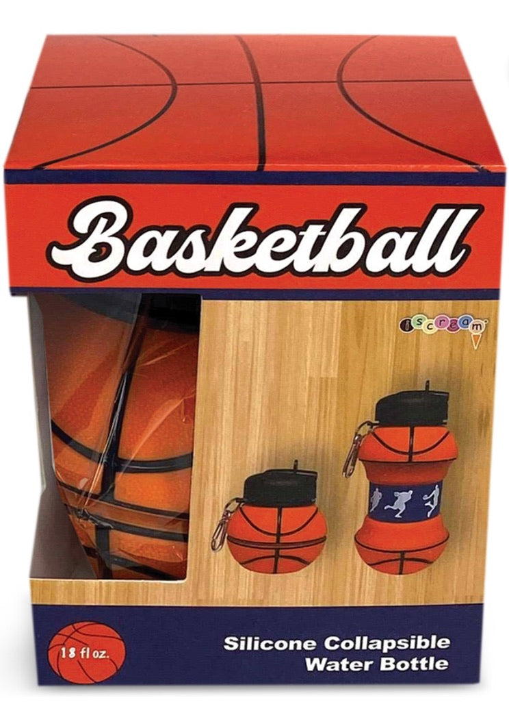 Kids Basketball Collapsible Water Bottle