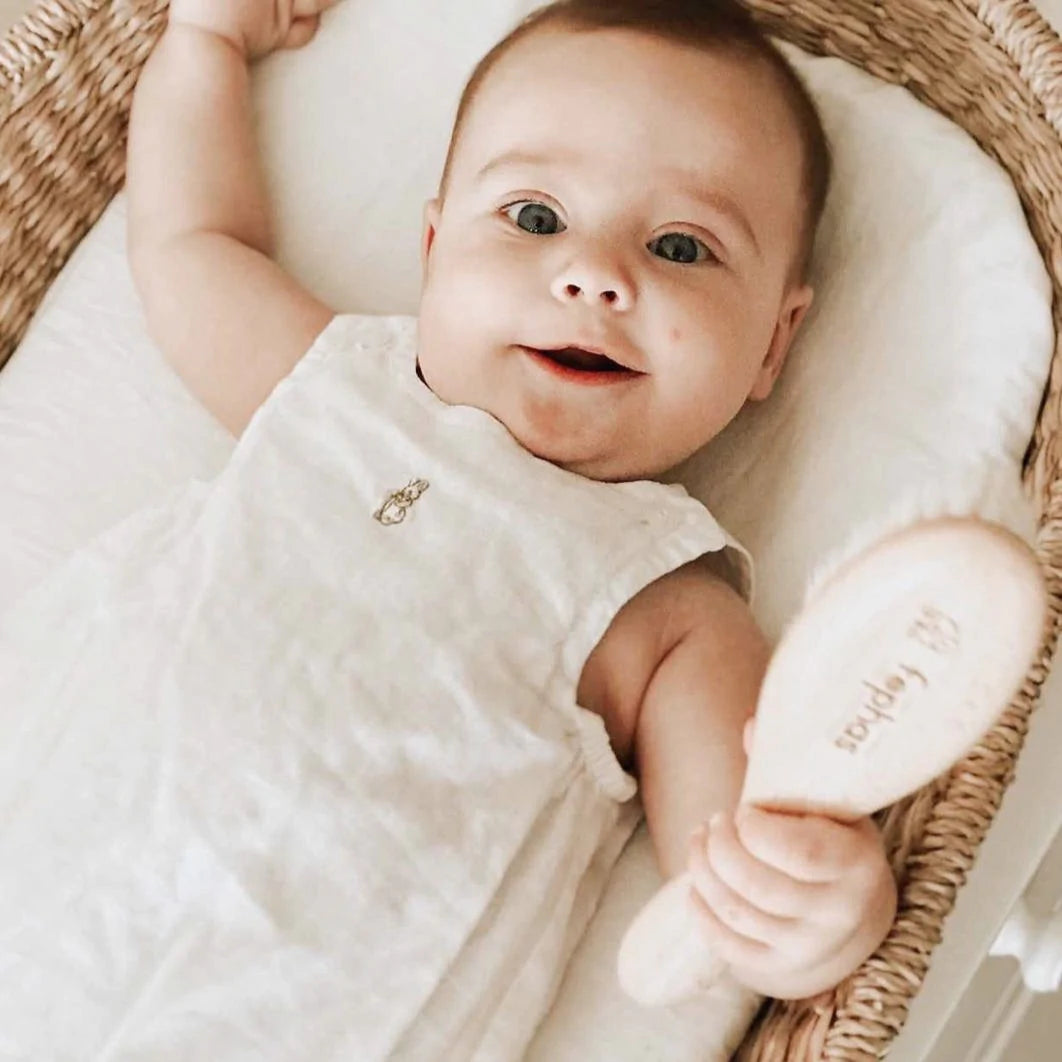 Wooden Baby Hair Brush Set