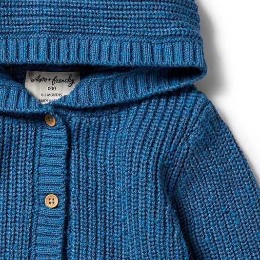 Denim Fleck Knit Jacket
