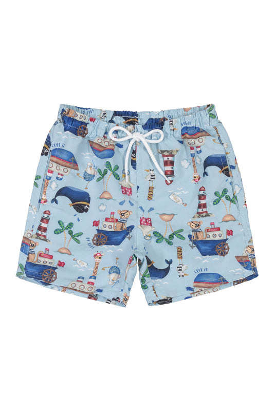 Pirate Animals Swim Trunks