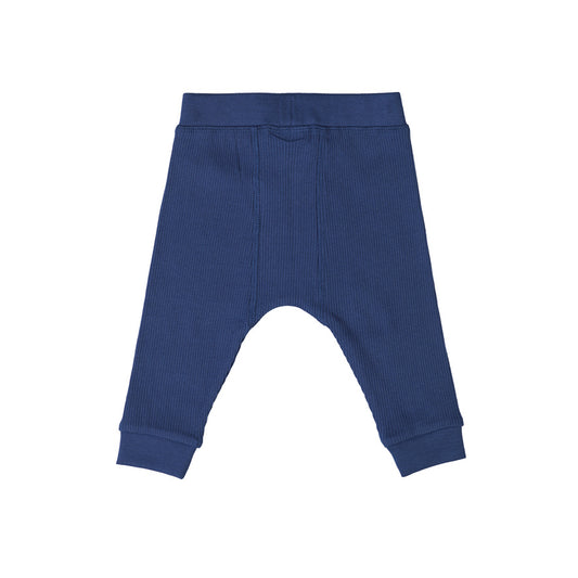 Dark Blue Ribbed Pants