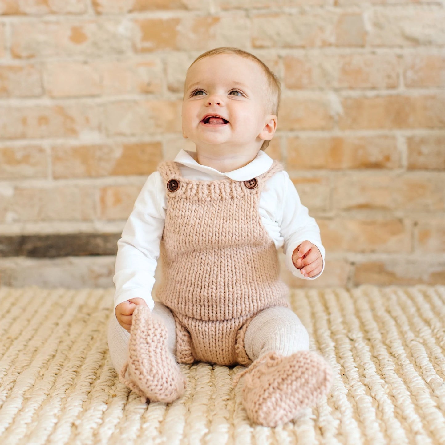 Pink Hand-Knit Romper