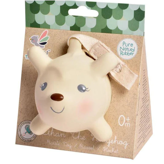 Hedgehog Organic Rattle, Teether & Bath Toy