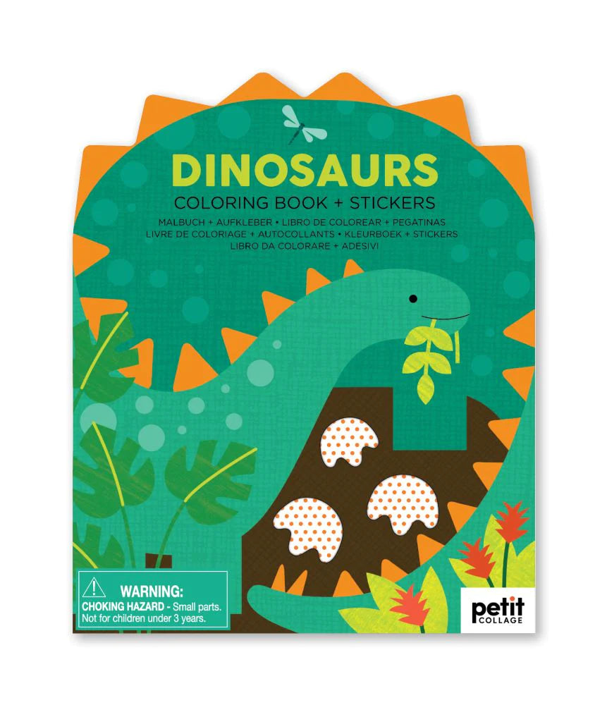 Dinosaurs Coloring Book with Stickers