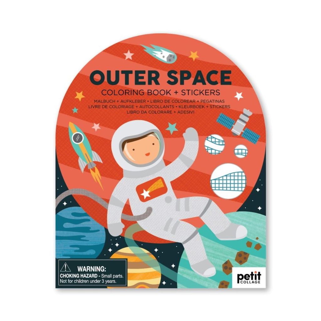 Outer Space Coloring Book with Stickers