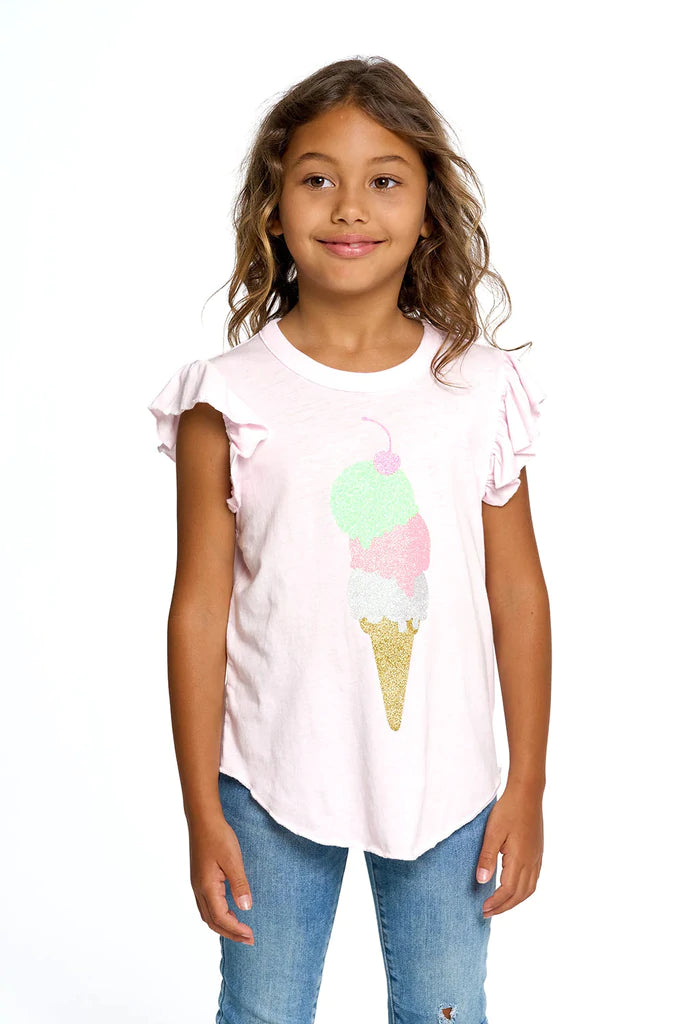 Ice Cream Glitter Cone Tee