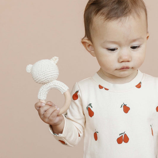 Bear Crochet Rattle Teether