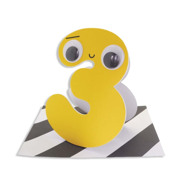Googly-Eyed 3rd Birthday Card