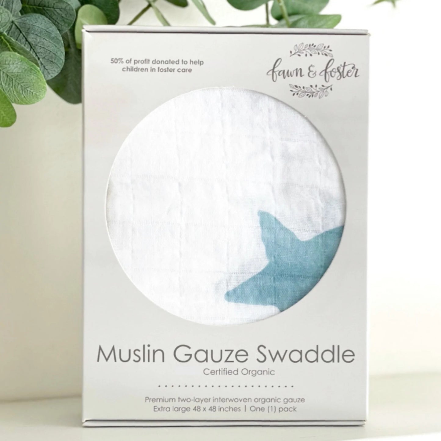 Star Muslin Gauze Organic Swaddle