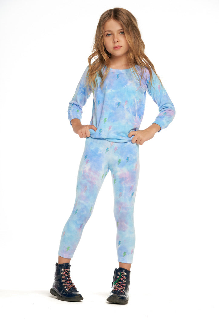 Tie Dye Bolts Hacci Sweatshirt