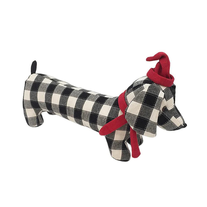 Checkered Weighted Dog Door Stopper