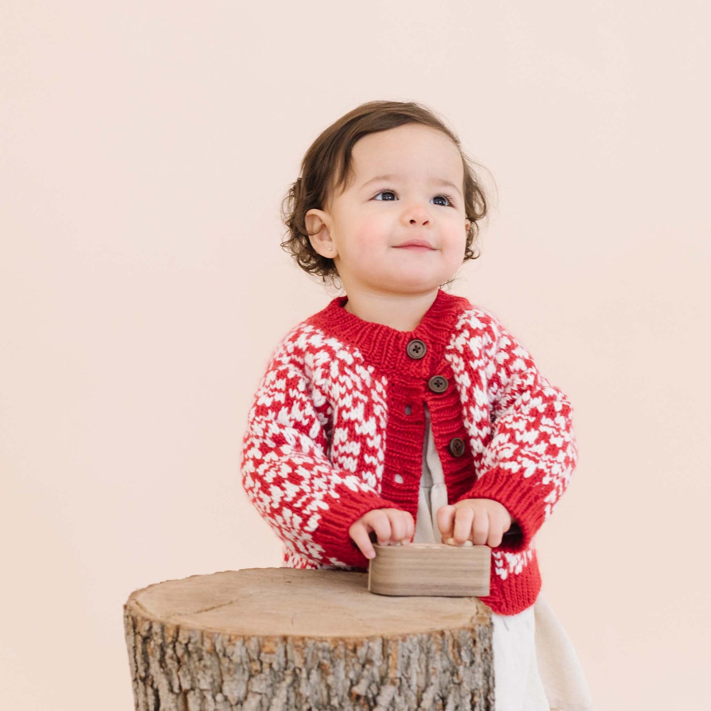 Red Snowfall Cardigan