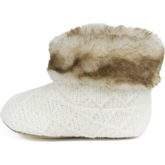 Faux Fur Ivory Boots