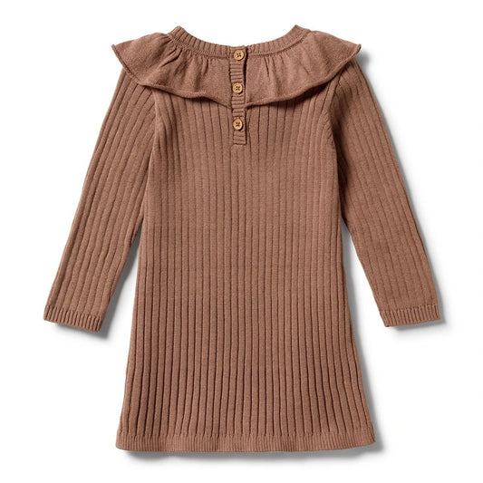 Burro Knit Ruffle Dress
