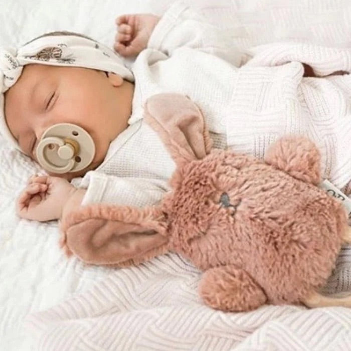 Dusty Pink Bella Bunny Soft Rattle Toy
