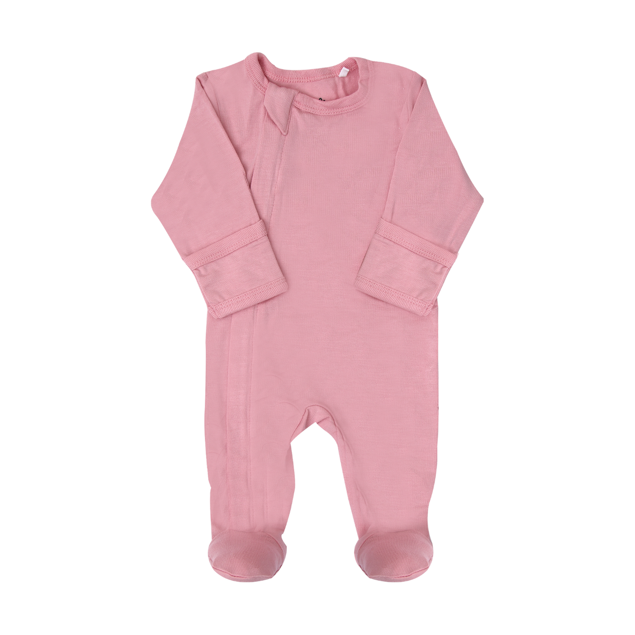 Pink Basic Zip Footie