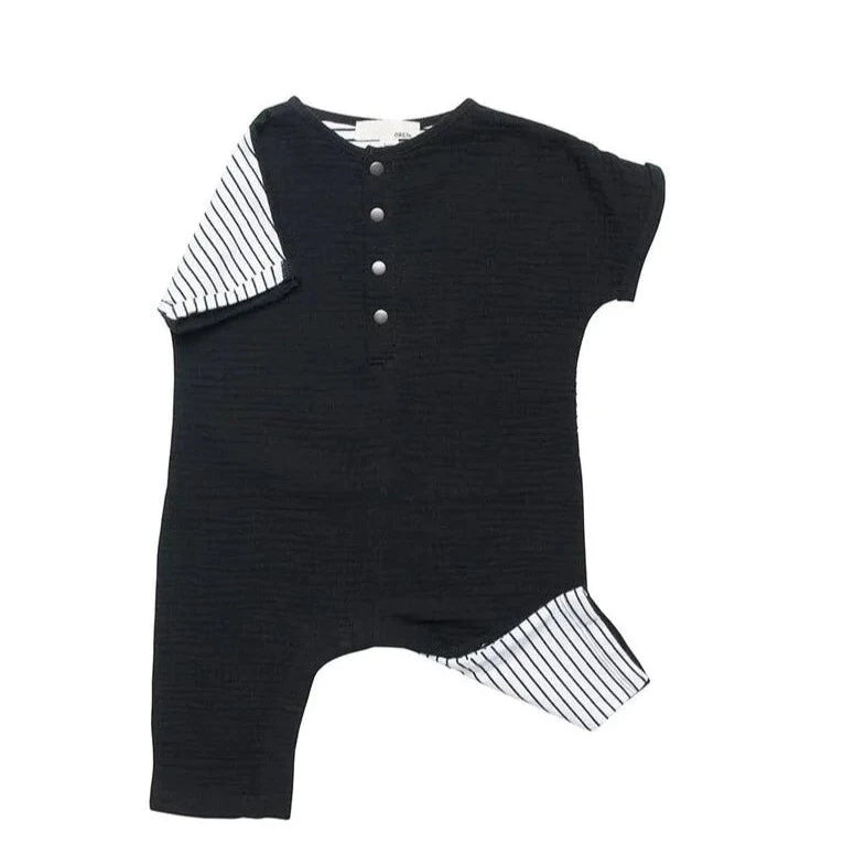 Black Remix Romper