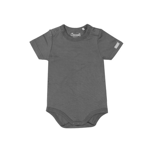 Gray Basic Short Sleeve Onesie
