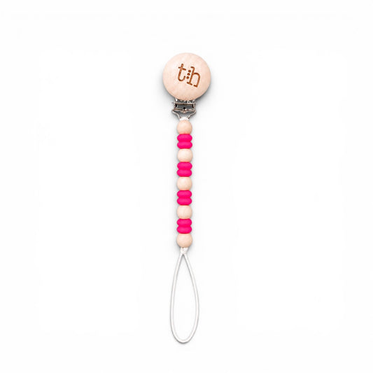 Shocking Pink Ori Pacifier Clip