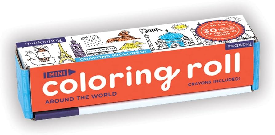 Around The World Mini Coloring Roll