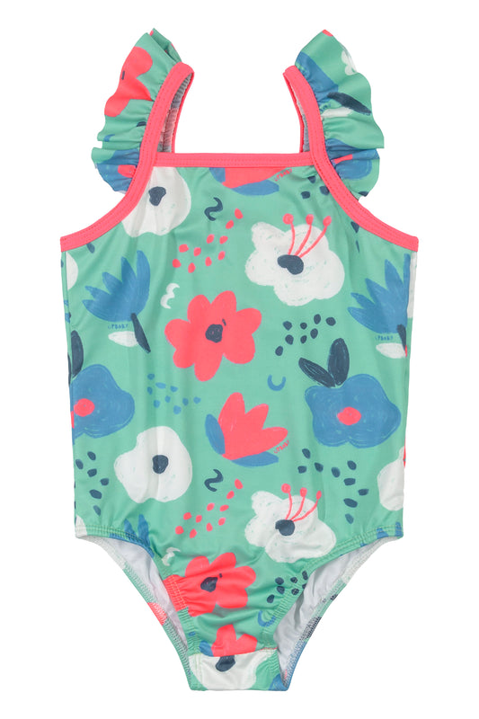 Floral Ruffle Swimsuit