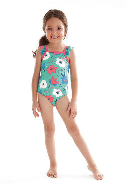 Floral Ruffle Swimsuit