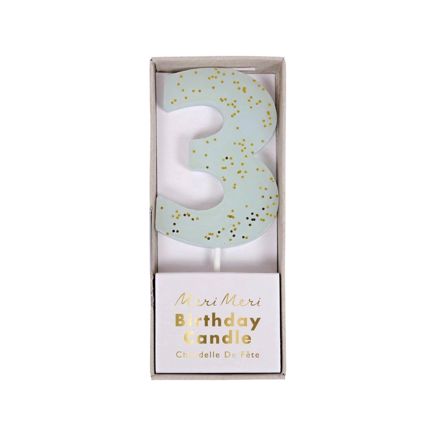 Number "Three" Candle