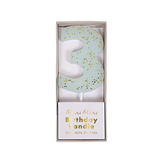 Number "Three" Candle