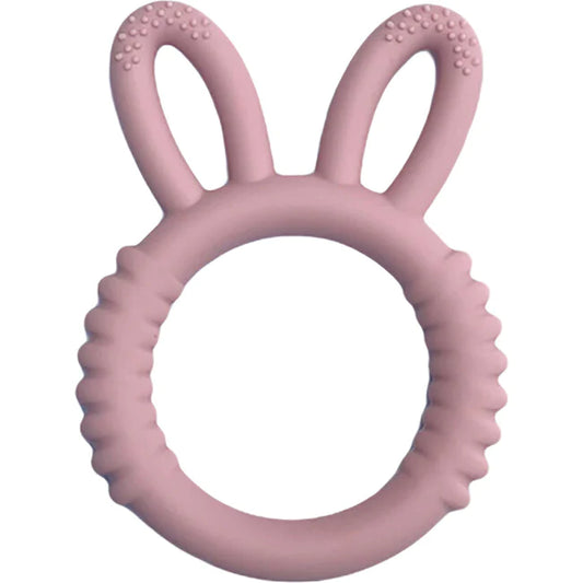 Mauve Bunny Silicone Teether