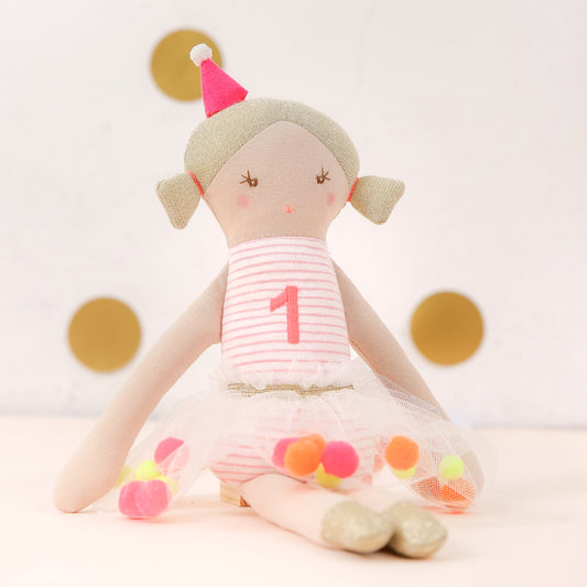 1st Year Birthday Jersey Doll