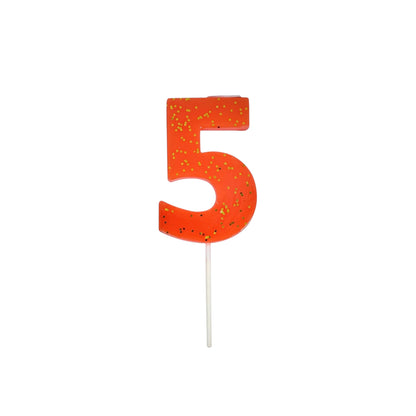 Number  "Five" Candle
