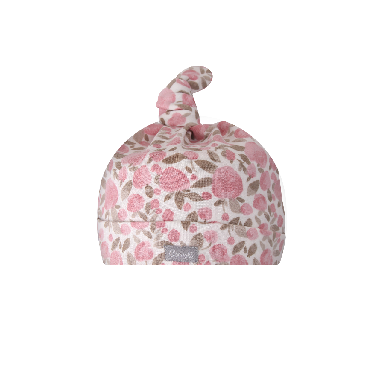 Pink Apple Floral Top Knot Hat
