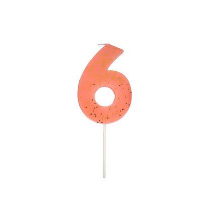 Number "Six" Candle