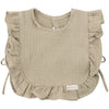 Cream Muslin Ruffle Bib