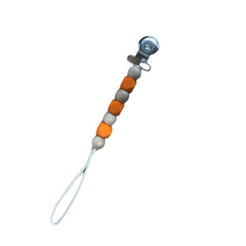 Orange Peel Pacifier Clip