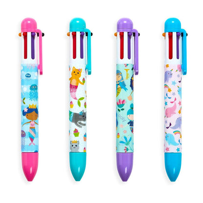Mermaid Friends 6 Click Multicolor Pens