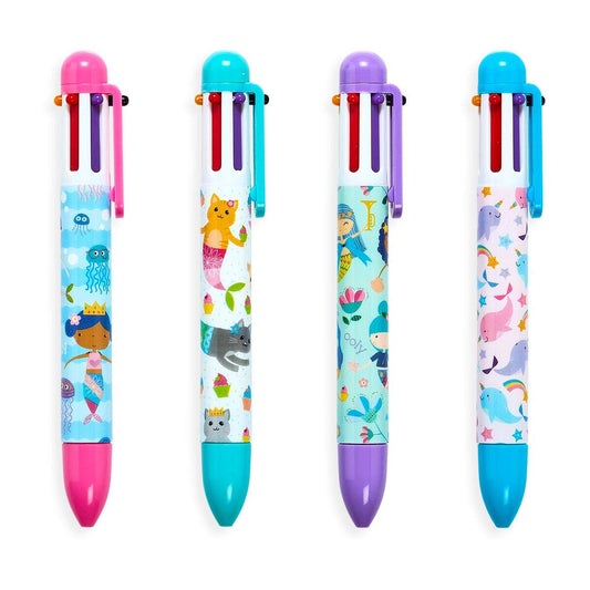 Mermaid Friends 6 Click Multicolor Pens